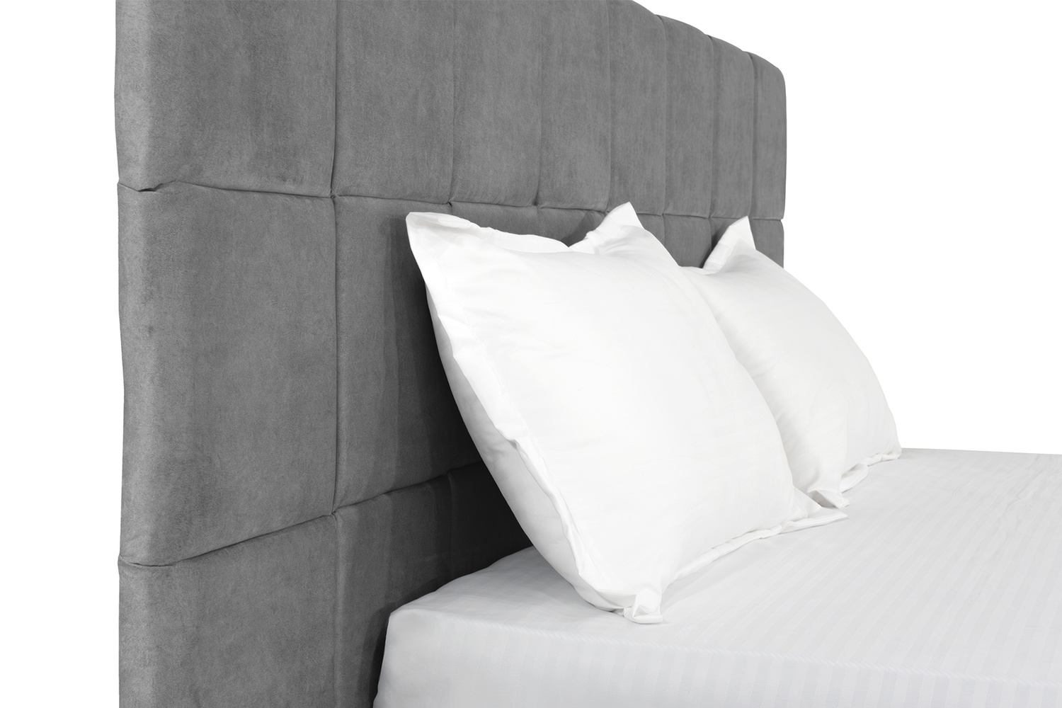 Кровать с матрасом Гортензия 160х200 (Светло-серый, велюр, без подъемного механизма) IMI grtnz-am160x200ssb фото