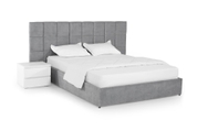 Ліжко з матрацом Гортензія 160х200 (Світло-сірий, велюр, без підйомного механізму) IMI grtnz-am160x200ssb фото 5