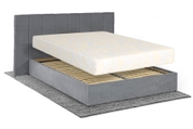 Кровать с матрасом Гортензия 160х200 (Светло-серый, велюр, без подъемного механизма) IMI grtnz-am160x200ssb фото 1