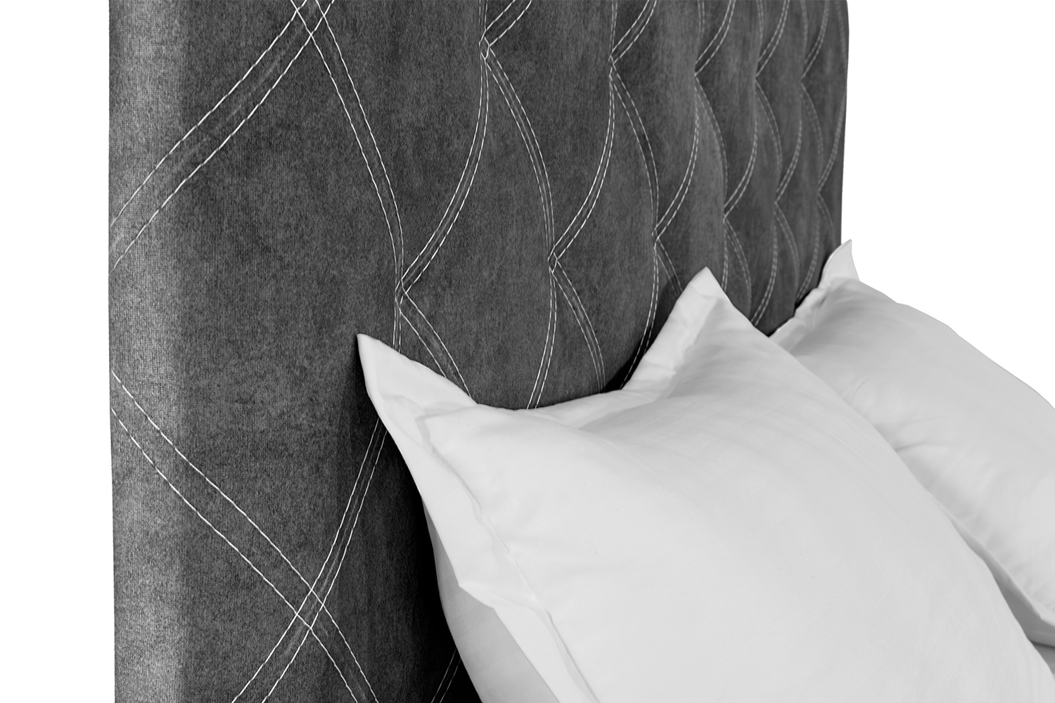 Кровать Барвинок 180х200 (Темно-серый, велюр, без подъемного механизма) IMI brvnk180x200tsb фото