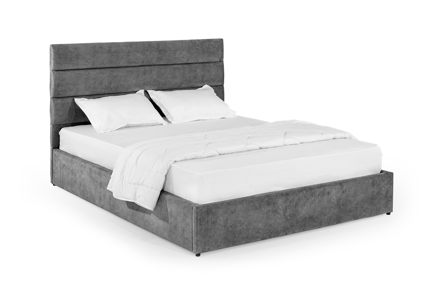 Кровать Лилия 140х200 (Темно-серый, велюр, без подъемного механизма) IMI lll140x200tsb фото