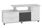 Тумба для TV Otraxon (122 &times; 38 &times; 63 см, бетон і білий) ph-tmb-tv-tk-bt-bl фото