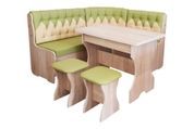 Кухонний комплект MossLodge (куточок, стіл та 2 табуретки, флай 2234 + 2207 і дуб сонома трюфель)