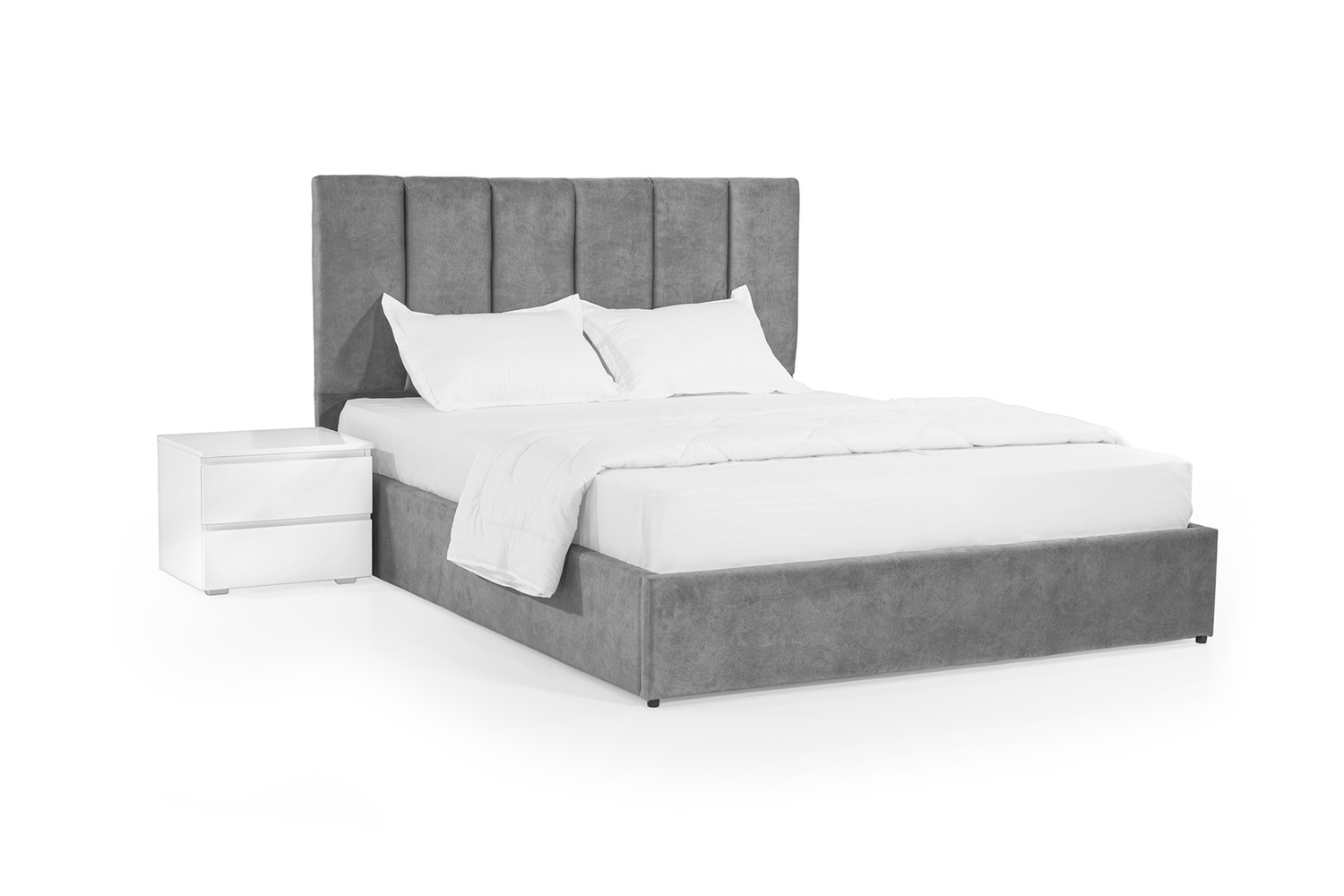 Кровать Лотос 160х190 (Светло-серый, велюр, без подъемного механизма) IMI llts160x190ssb фото