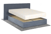 Кровать с матрасом Гортензия 160х200 (Серый, велюр, без подъемного механизма) IMI grtnz-am160x200sb фото