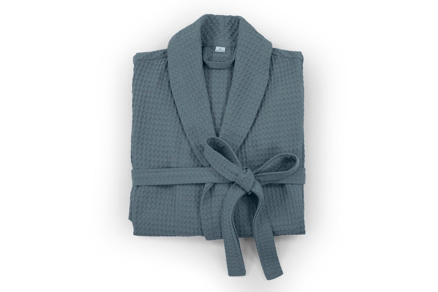 Халат вафельный Сансет (мужской, oversize, хлопок, серый) IMI m-hl-vf-snst-ch-sr фото