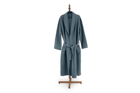Халат вафельный Сансет (мужской, oversize, хлопок, серый) IMI m-hl-vf-snst-ch-sr фото