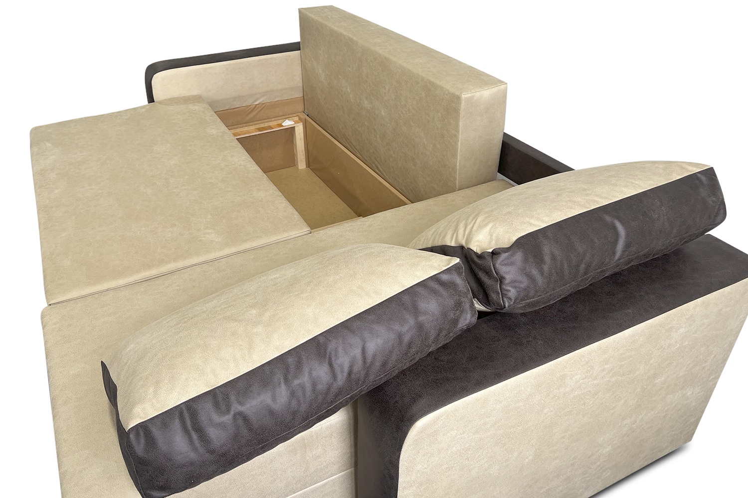 Кутовий диван Арден (ivory+choco, 230х150 см) IMI krdn-am-ivory-ch фото