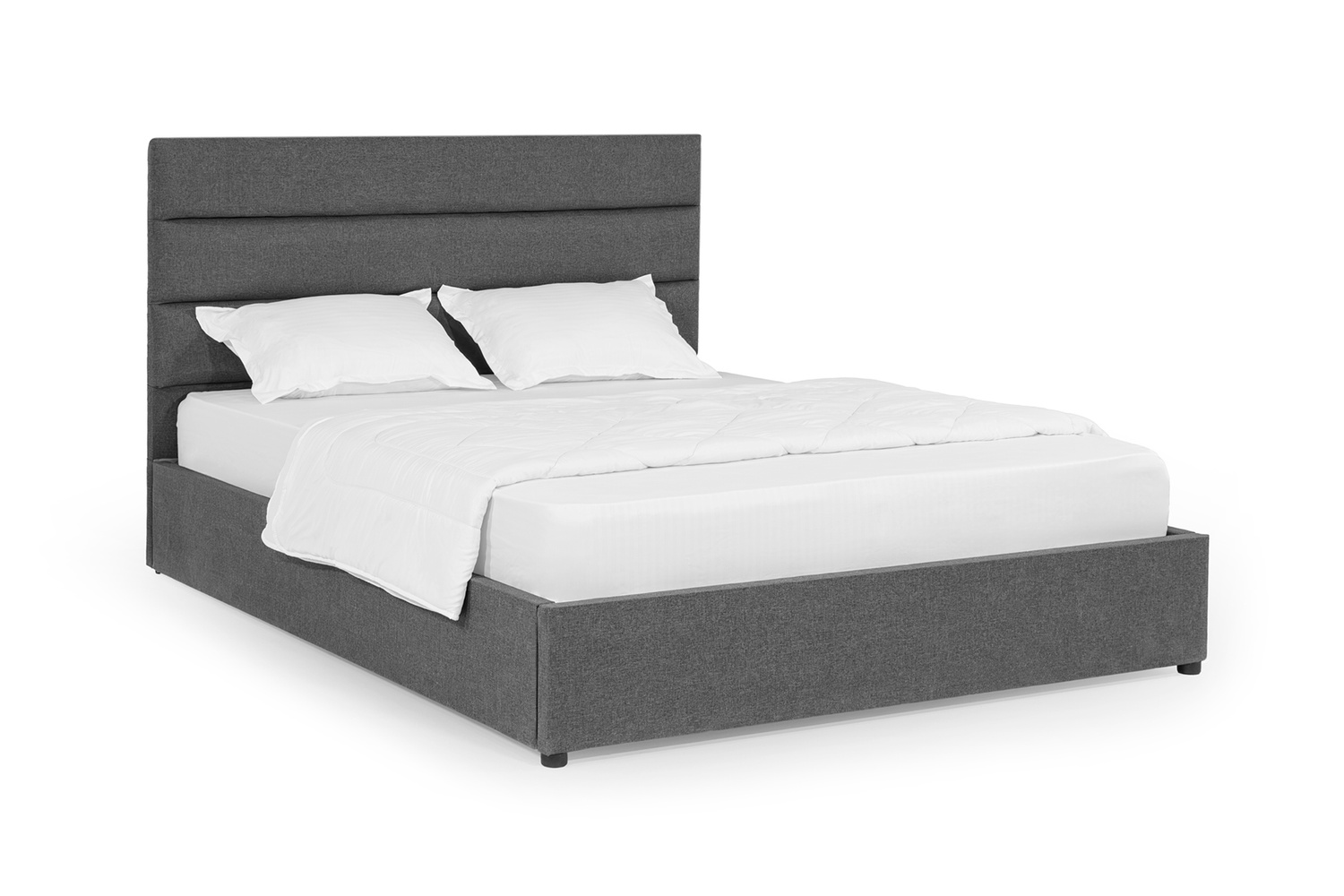 Кровать с матрасом Лилия 160х200 (Серый, рогожка, без подъемного механизма) IMI lllrg-am160x200sb фото
