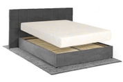 Кровать с матрасом Гортензия 160х200 (Темно-серый, велюр, без подъемного механизма) IMI grtnz-am160x200tsb фото