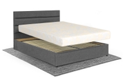 Кровать с матрасом Лилия 160х200 (Серый, рогожка, без подъемного механизма) IMI lllrg-am160x200sb фото 1