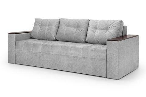 Диван Комфорт (235 &times; 98 см, велюр, светло-серый) IMI dkmf-mrs-09 фото