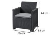 Комплект из 2 садовых кресел Дибров (65 &times; 63 см, графит) kt-krsd-ld-grf фото 4
