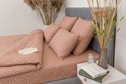 Комплект постільної білизни Деметра-7 (євро, бязь gold lux, наволочки: 50х70 см 2 шт та 70х70 см 2 шт, ромби, бежевий) IMI m-ps-bz-glx-dmtr7-vr-rm-b фото 7