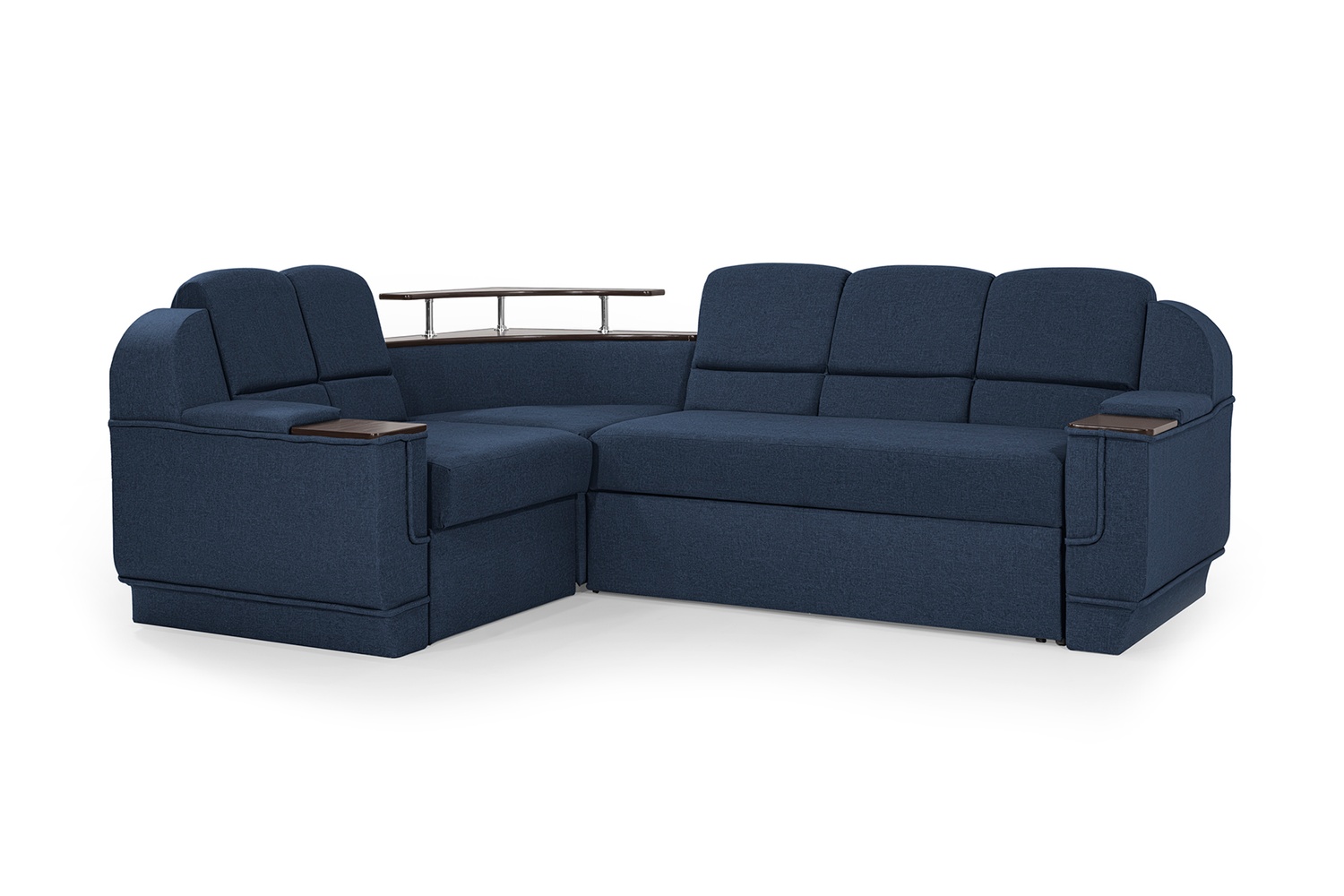 Комплект кутовий диван Меркурій з пуфом (Синій, 255х185 см) IMI kmrc-sn-16-p фото