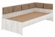 Ліжко дитяче Belva (203,2 &times; 93,5 &times; 74,8 см, велюр, крафт, ірис 08) ph-dt-lg-s4-kr-rs8 фото