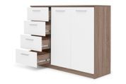 Комод Ультимо-12 (116 &times; 38 &times; 88 см, дуб трюфель и белый) md-kmd-k4-2a-db-trfl-bl фото 3