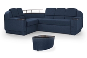 Комплект кутовий диван Меркурій з пуфом (Синій, 255х185 см) IMI kmrc-sn-16-p фото 1