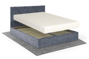 Кровать с матрасом Циния 160х200 (Серый, велюр, без подъемного механизма) IMI tsn-am160x200sb фото