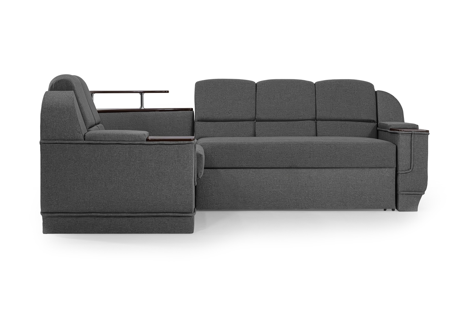 Комплект угловой диван Меркурий с пуфом (Серый, 255х185 см) IMI kmrc-sn-8-p фото