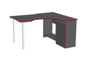 Стол геймерский SnowScape (Антрацит + Красный, 140х120х74.5 см) lstl-bst-p-ntr-chrvn фото 2