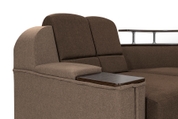 Комплект кутовий диван Меркурій з пуфом (Коричневий з бежем, 255х185 см) IMI kmrc-sn-3-21-p фото 6