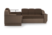 Комплект кутовий диван Меркурій з пуфом (Коричневий з бежем, 255х185 см) IMI kmrc-sn-3-21-p фото 3