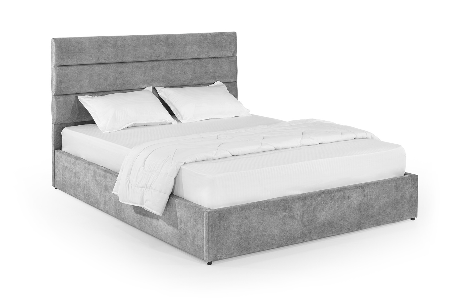 Кровать Лилия 140х200 (Светло-серый, велюр, без подъемного механизма) IMI lll140x200ssb фото