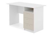 Стол письменный Optimo (120х60х75 см, белый + кашемир) phtn-bklt-bl-kshm фото