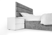 Кровать Лилия 140х200 (Светло-серый, велюр, без подъемного механизма) IMI lll140x200ssb фото 5