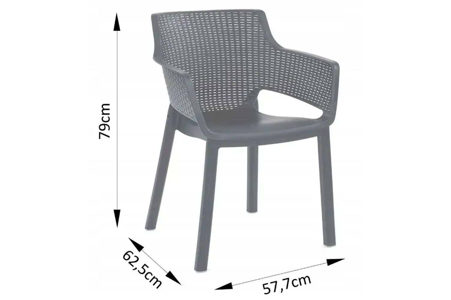 Садовый стул Арония (62,5 &times; 57,7 см, графит) kt-stcsd-v-grf фото
