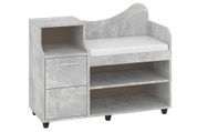 Тумба для взуття Harnex (93 &times; 38 &times; 75,5 см, бетон і білий) ph-tmb-vz-b2-bt-bl фото
