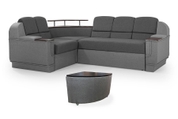 Комплект угловой диван Меркурий с пуфом (Серый с светло-серым, 255х185 см) IMI kmrc-sn-8-7-p фото