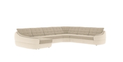 Кутовий диван Спейс XXL (бежевий з молочним, 375х310 см) kspsxxl-bej-mol фото 1