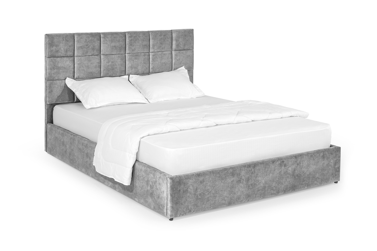 Ліжко Айстра 160х190 (Світло-сірий, велюр, без підйомного механізму) IMI str160x190ssb фото