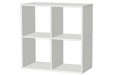 Модульный стеллаж FlexiCube-3 (нимфея альба, 720х336х720 мм) lst-lg-3-nmf-lb фото