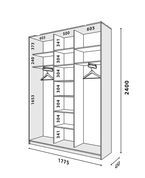 Шафа-купе Нарнія-2 (180 &times; 45 &times; 240 см, дуб сонома світлий) m-shk-nrn-2-45-db-snm фото 8