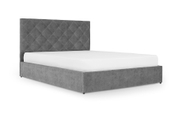 Кровать с матрасом Барвинок 160х200 (Светло-серый, велюр, без подъемного механизма) IMI brvnk-am160x200ssb фото 3