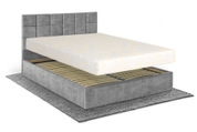 Ліжко з матрацом Айстра 160х200 (Світло-сірий, велюр, без підйомного механізму) IMI str-am160x200ssb фото 1