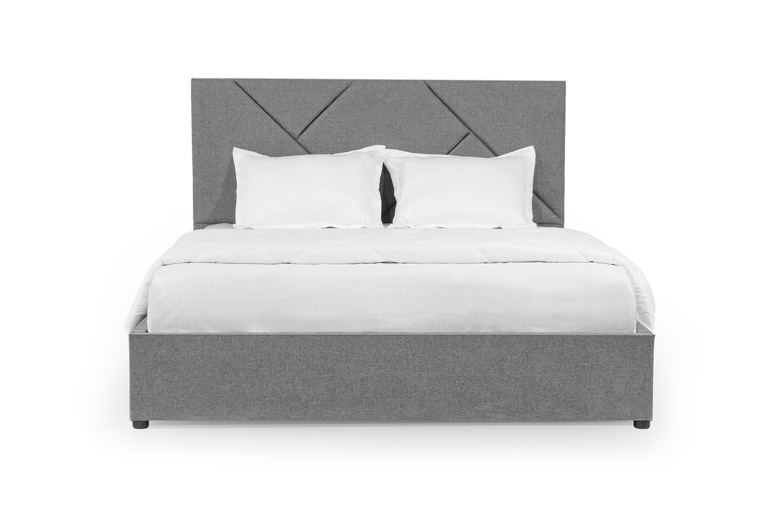 Ліжко Цинія 140х190 (Світло-сірий, рогожка, без підйомного механізму) IMI tsnrg140x190ssb фото