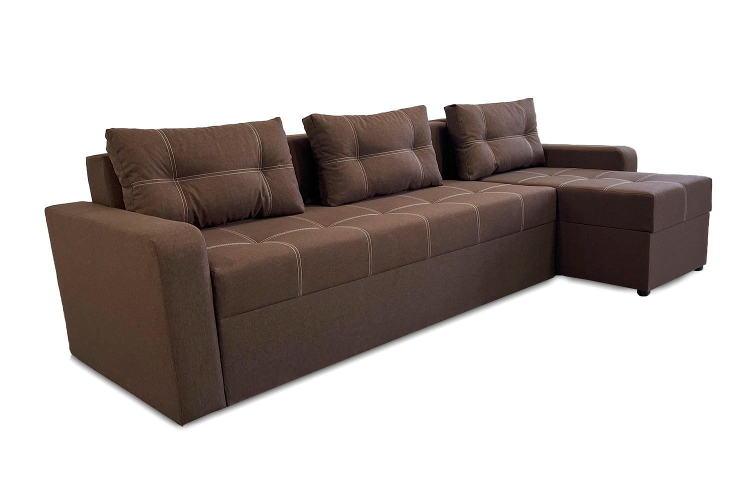 Угловой диван Хеопс Плюс (Коричневый, 290х150 см) IMI kkhpp-sn-3 фото