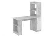 Стіл письмовий Natura (140х60х75/150 см, бетон + білий) phtn-stls-btn-bl фото