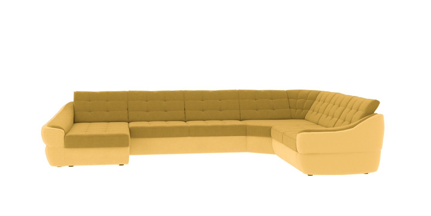 Угловой диван Спейс XXL (горчичный с желтым, 375х310 см) kspsxxl-girch-jov фото
