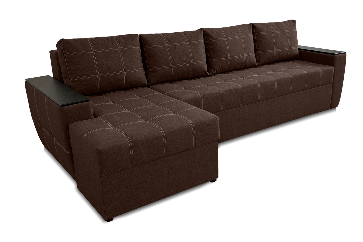 Кутовий диван Наполі Плюс (коричневий, 300х150 см) IMI knplp-sn-3 фото