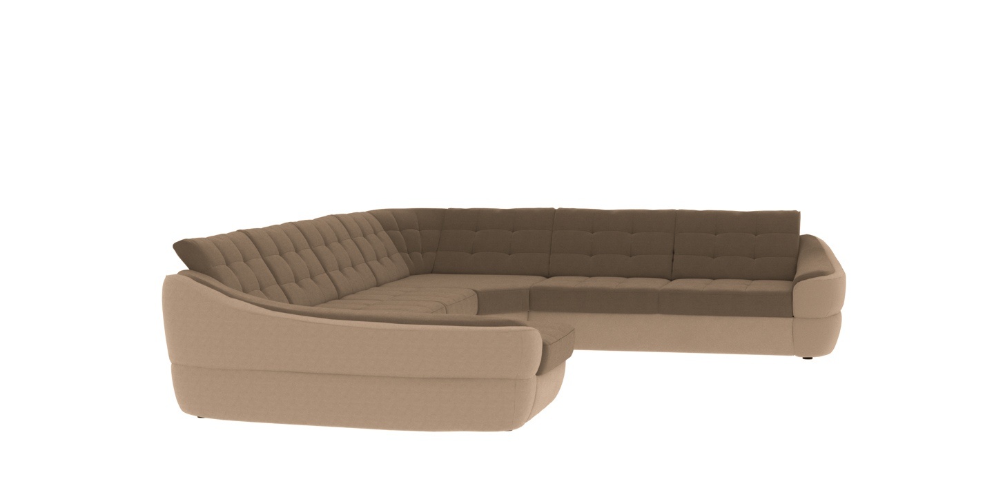 Кутовий диван Спейс XXL (коричневий з бежевим, 375х310 см) kspsxxl-kor-bej фото