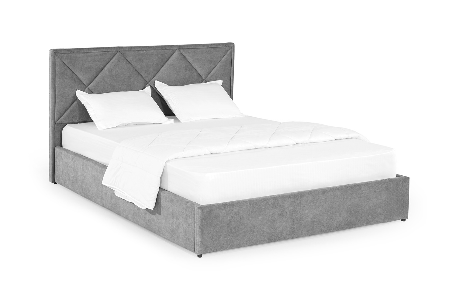 Ліжко Азалія 180х190 (Світло-сірий, велюр, без підйомного механізму) IMI zl180x190ssb фото