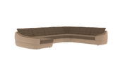 Кутовий диван Спейс XXL (коричневий з бежевим, 375х310 см) kspsxxl-kor-bej фото 1