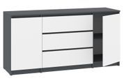 Комод Formo-7 (150 &times; 45 &times; 75 см, антрацит і білий) ph-kmd-ns3-2-ntrc-bl фото