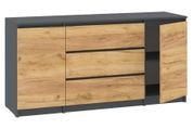 Комод Formo-7 (150 &times; 45 &times; 75 см, антрацит і тахо) ph-kmd-ns3-2-ntrc-th фото