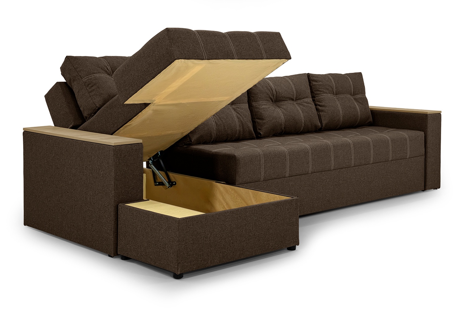 Кутовий диван Сіті Плюс (Коричневий, 300х150 см) ІМІ kctp-sn-03 фото